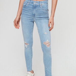LEVI’S PREMIUM women’s Mile High skinny distressed jeans 5 pockets size 28